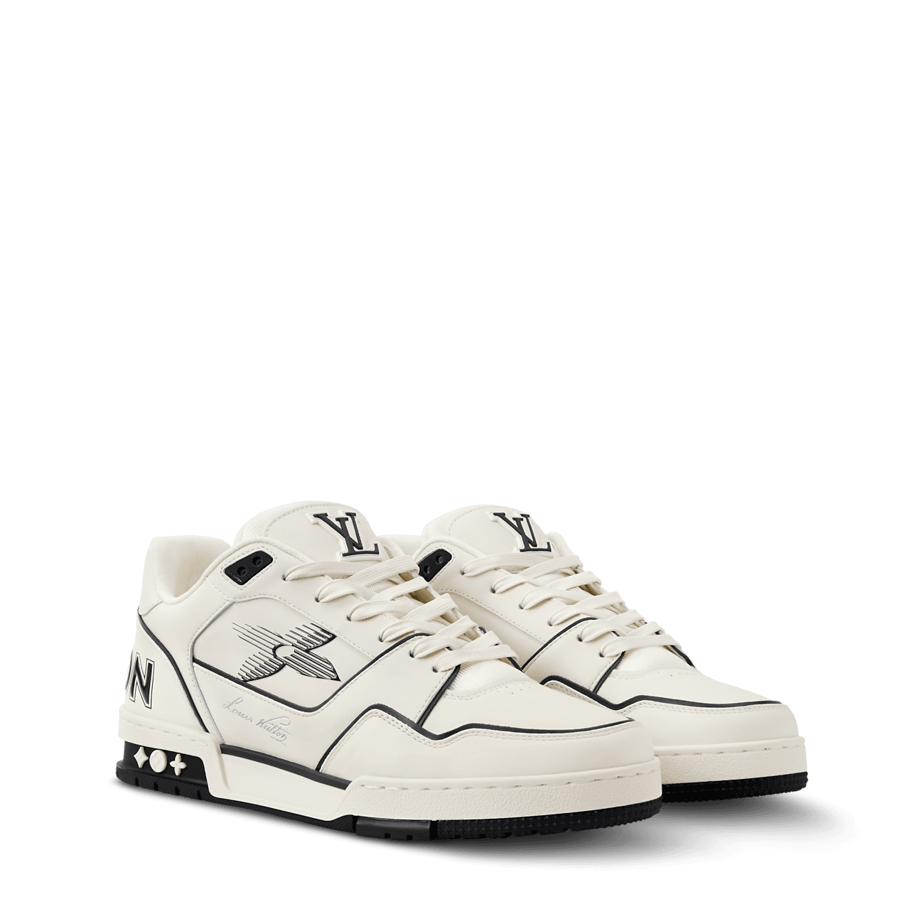 Louis Vuitton LV Trainer Sneaker · Bicolor · Glattes Kalbsleder · Größe 05