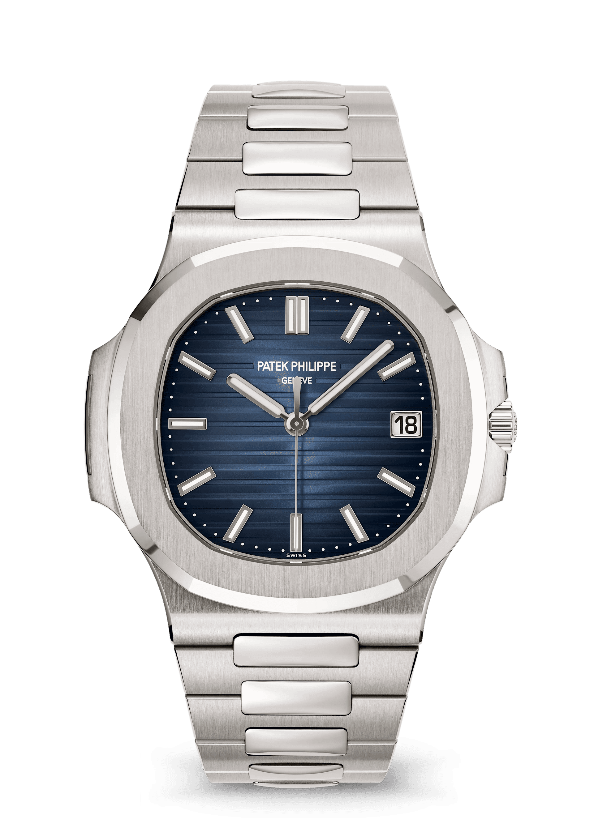 Patek Philippe Nautilus · Ref. 5811/1G-001 · Blau mit schwarzem Verlauf · Weißgoldband · 41 mm