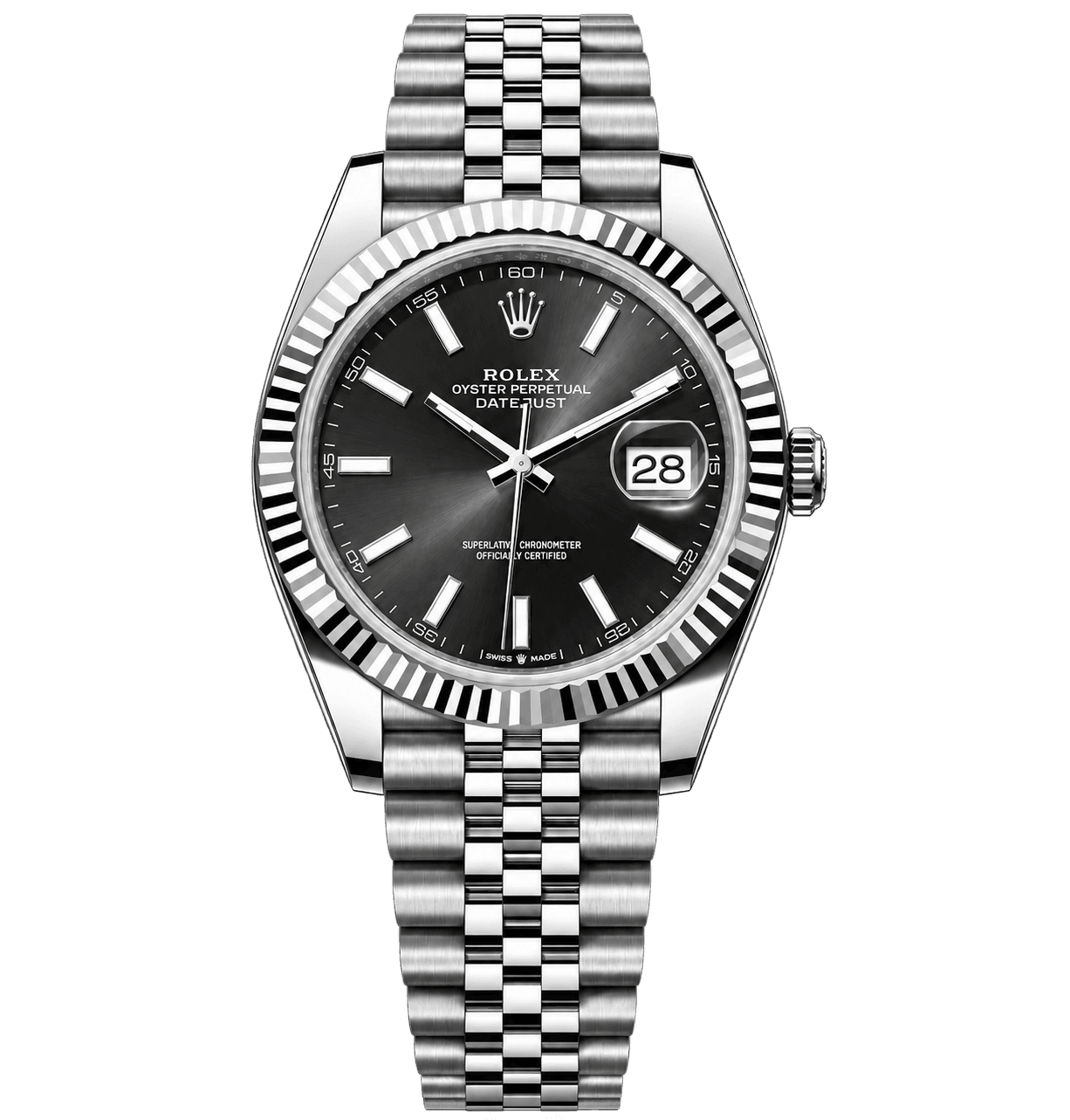 Rolex Datejust 41 · Ref. 126334-0014 · Schiefergrau · Jubilé-Band