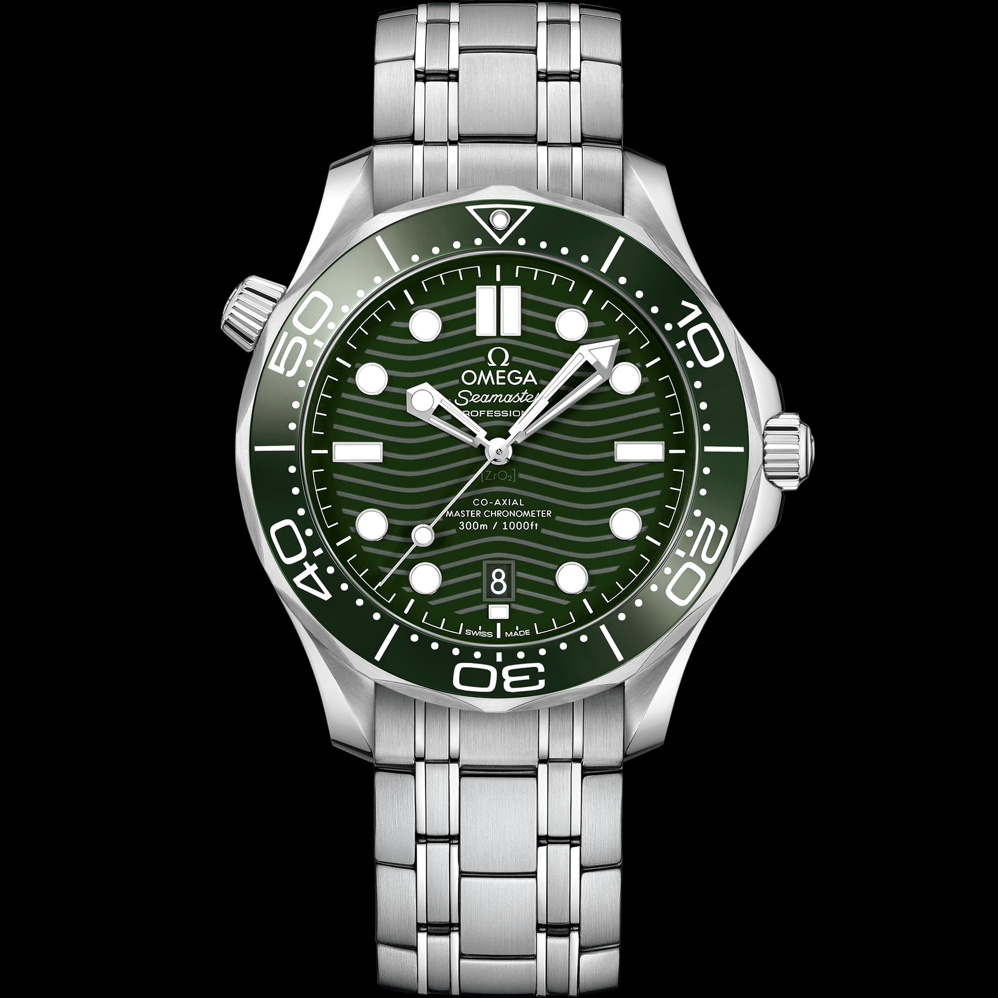 Omega Seamaster Diver 300M · Ref. 210.30.42.20.10.001 · Grün · Edelstahlband · 42 mm