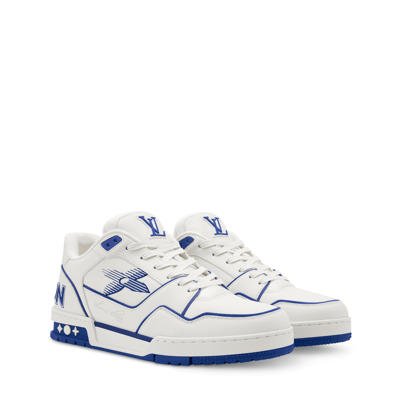 Louis Vuitton LV Trainer Sneaker · Blau · Glattes Kalbsleder · Größe 05