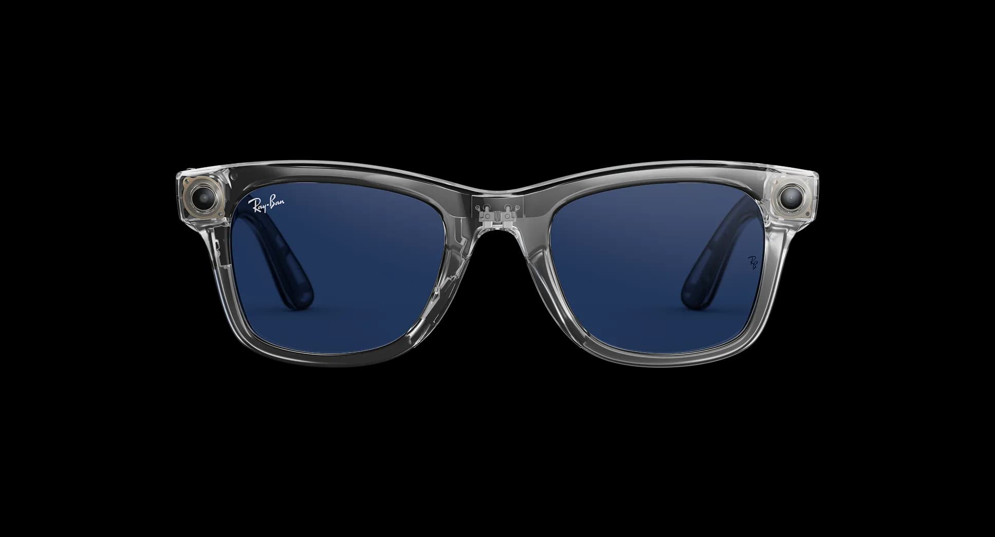 Meta Ray-Ban Meta Wayfarer · Grau glänzend transparent · Transitions Saphir · Groß